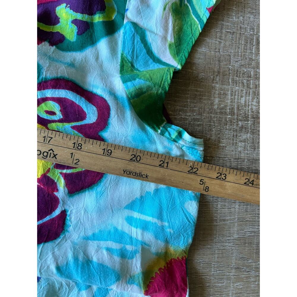 Jams World Flower Field Top XL 100% Rayon Made in Hawaii Abstract Floral - Picture 5 of 10